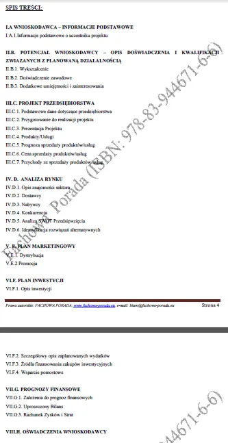 BIZNESPLAN produkcja butów wełnianych (rękodzieło i obuwie handmade) - wzór PDF do dotacji