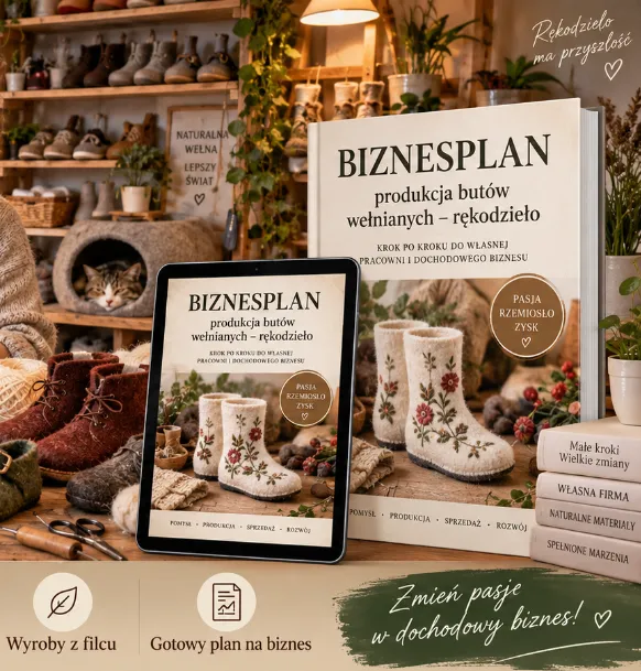 BIZNESPLAN produkcja butów wełnianych (rękodzieło i obuwie handmade) - wzór PDF do dotacji