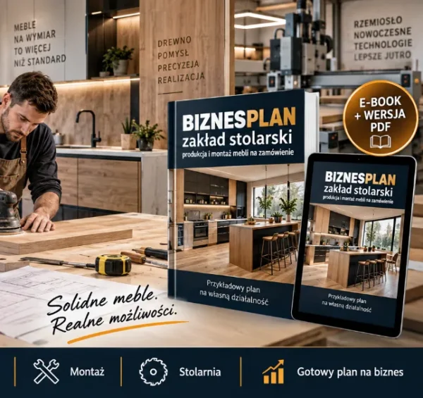 Biznesplan produkcja mebli na wymiar (zakład stolarski, blaty Kerrock, Corian i montaż) - wzór PDF do dotacji (małe-1) BIZNESPLAN produkcja mebli na wymiar (zakład stolarski, blaty Kerrock/Corian i montaż) - wzór PDF do dotacji