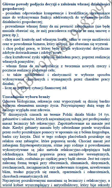 Biznesplan salon masażu (masaże relaksacyjne i orientalne) - wzór PDF do dotacji-2 BIZNESPLAN salon masażu (masaże relaksacyjne i orientalne) - wzór PDF do dotacji