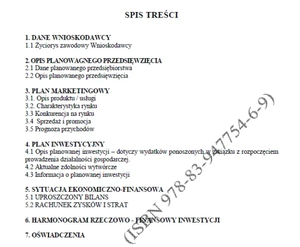 BIZNESPLAN Biznesplan samoobsługowy warsztat samochodowy z parkingiem dozorowanym - wzór PDF do dotacji