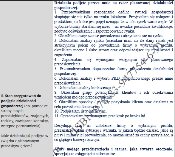 BIZNESPLAN Biznesplan samoobsługowy warsztat samochodowy z parkingiem dozorowanym - wzór PDF do dotacji