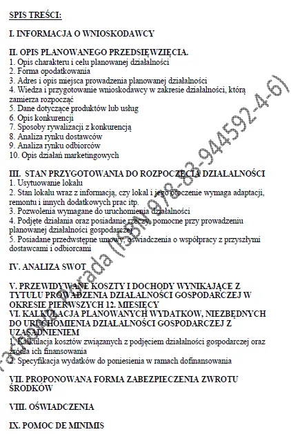 Biznesplan studio masażu (masaż klasyczny, sportowy i specjalistyczny) - wzór PDF do dotacji-1 BIZNESPLAN studio masażu (masaż klasyczny, sportowy i specjalistyczny) - wzór PDF do dotacji