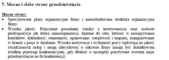 BIZNESPLAN szwalnia ze sklepem internetowym (tekstylia dla hoteli i transportu) - wzór PDF do dotacji