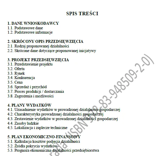 BIZNESPLAN tartak (usługi tartaczne i produkcja skrzyniopalet) - wzór PDF do dotacji
