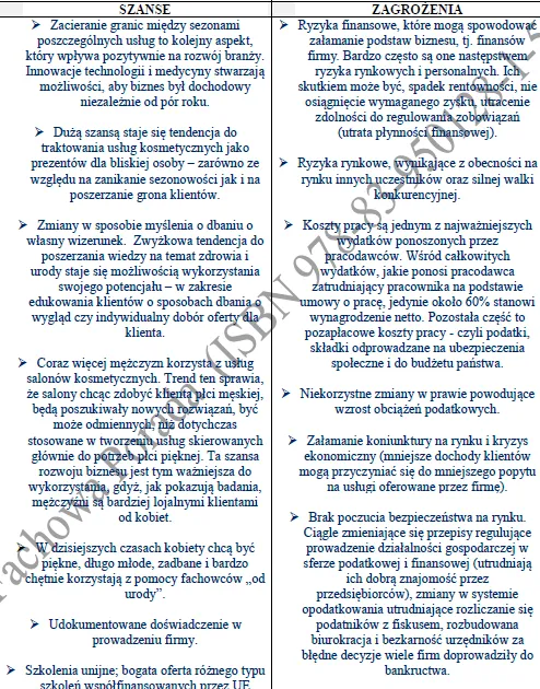 BIZNESPLAN usługi kosmetyczne (zabiegi na twarz i ciało) - wzór PDF do dotacji