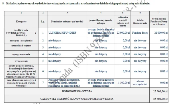 BIZNESPLAN usługi kosmetyczne (zabiegi na twarz i ciało) - wzór PDF do dotacji