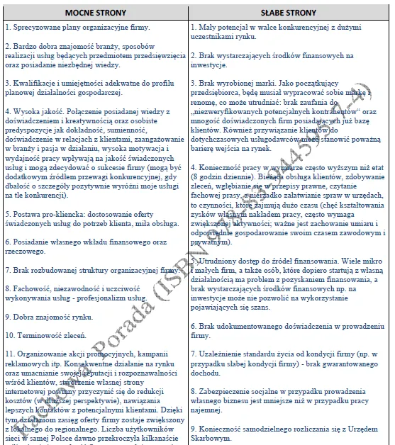 BIZNESPLAN usługi ślusarsko-spawalnicze i hydrauliczne (bramy, balustrady, spawanie i instalacje) - wzór PDF do dotacji