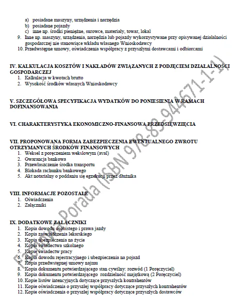 BIZNESPLAN warsztat samochodowy ze sklepem motoryzacyjnym - wzór PDF do dotacji
