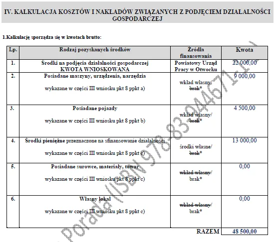BIZNESPLAN warsztat samochodowy ze sklepem motoryzacyjnym - wzór PDF do dotacji