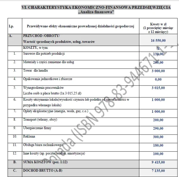 Biznesplan warsztat samochodowy ze sklepem motoryzacyjnym - wzór PDF do dotacji